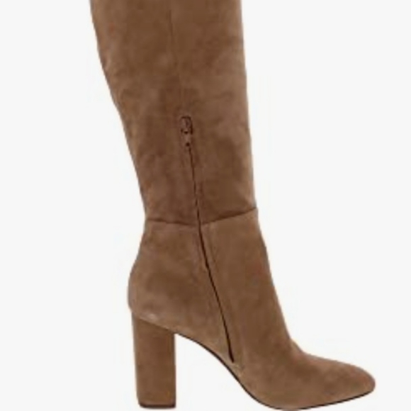 NEW STEVE MADDEN NINNY BOOTS 10M LONG TALL KNEE LENGHT BLOCK CHUNKY HEEL BROWN - Picture 13 of 15